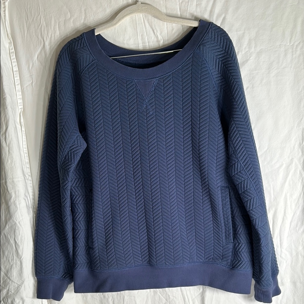 Prana Blue Crewneck Sweatshirt